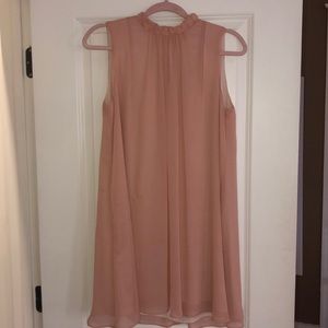 WAYF pink high neck cocktail dress